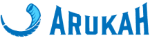 A blue and black logo for arup